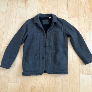 Levi's Charcoal/Gray Wool Tweed Insulated Chore Coat Medium